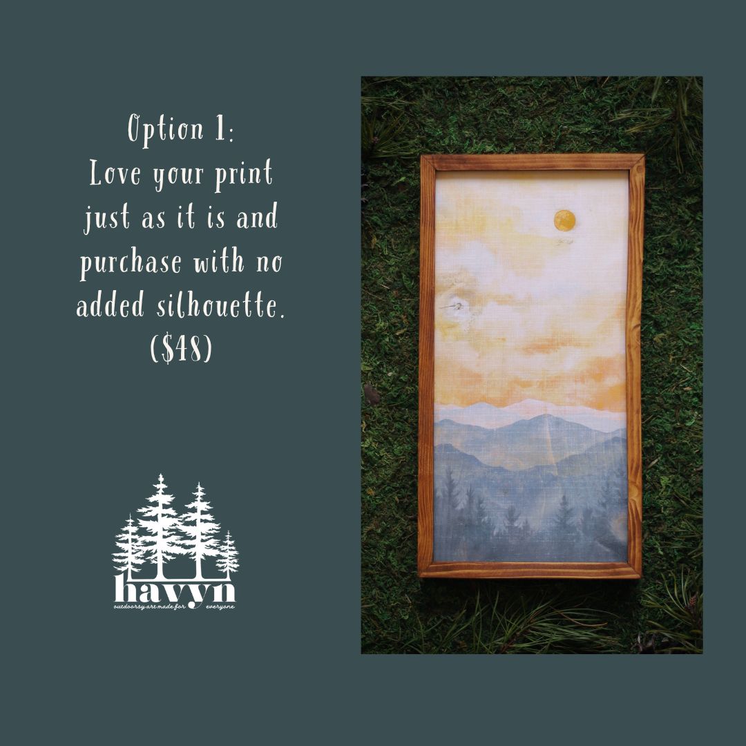 "Blue Ridge Sunrise" 6x12" Framed Print (Customizable)