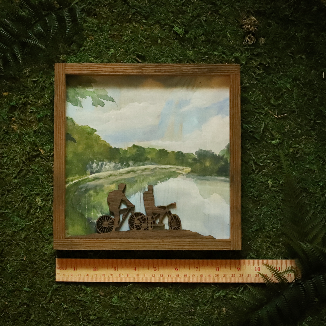 "C&O Canal Trail" Mixed Media Wood Art