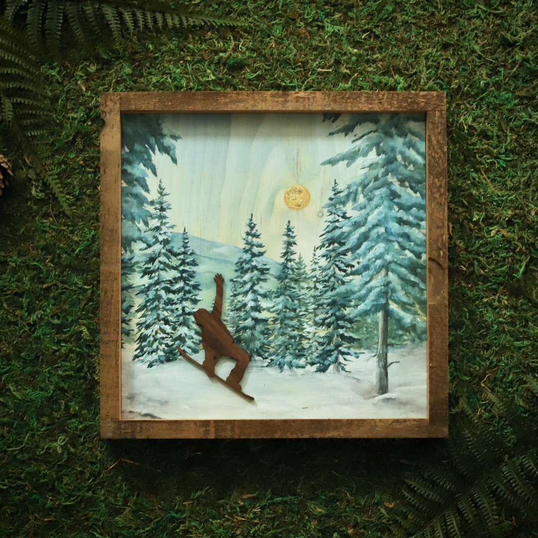 “Powder Day" 8x8" Customizable Print