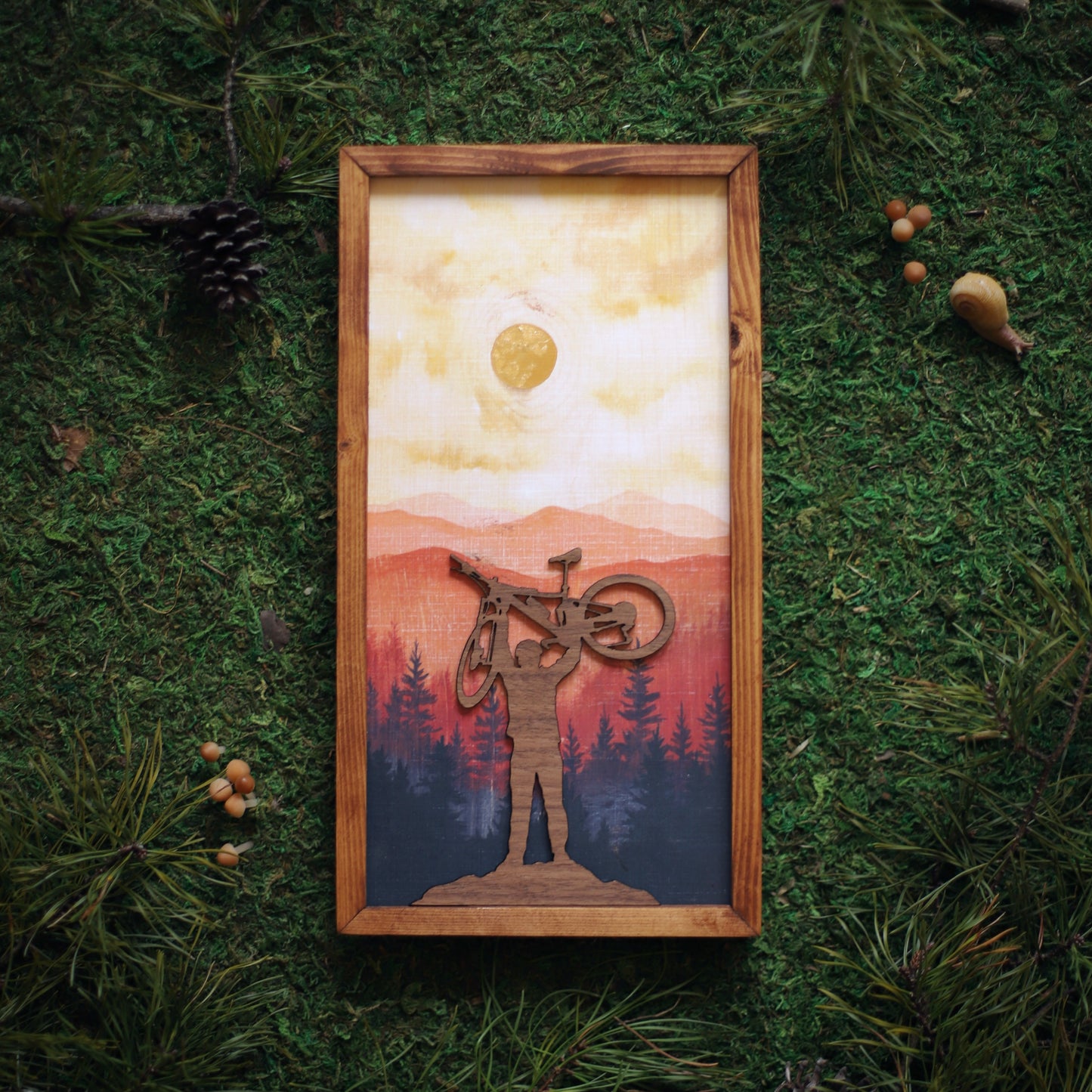 "Cyclist" 6x12" Outdoor Sports Framed Print