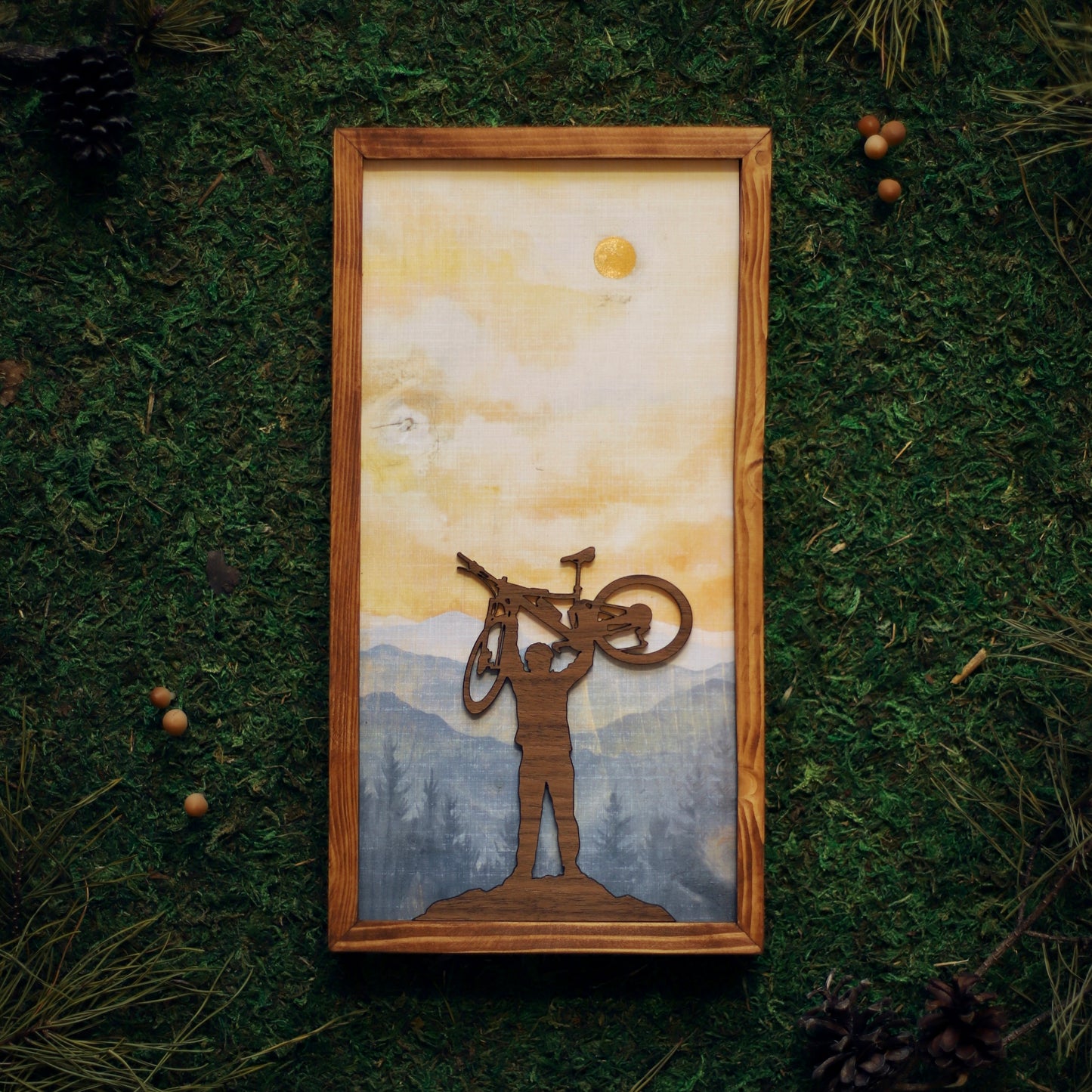 "Cyclist" 6x12" Outdoor Sports Framed Print