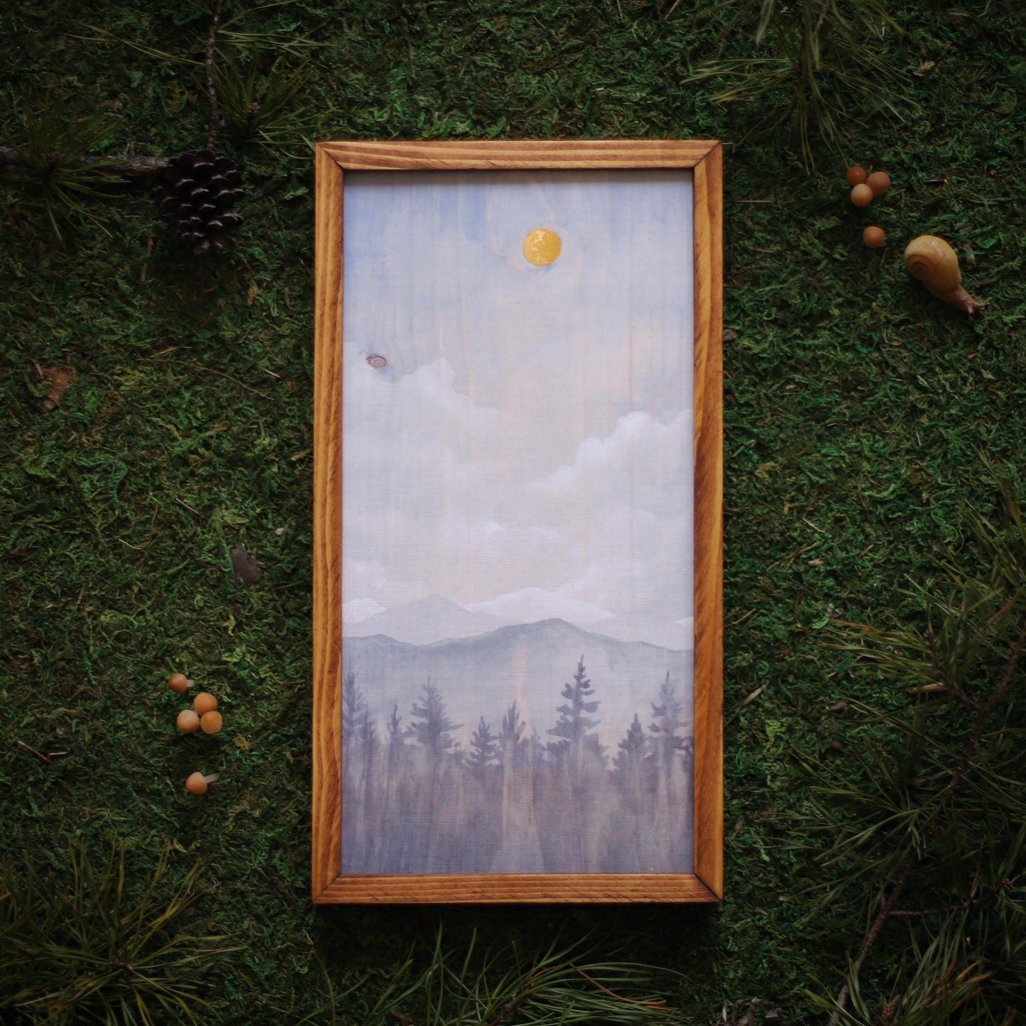 "Dreamy Clouds" 6x12" Framed Print (Customizable)