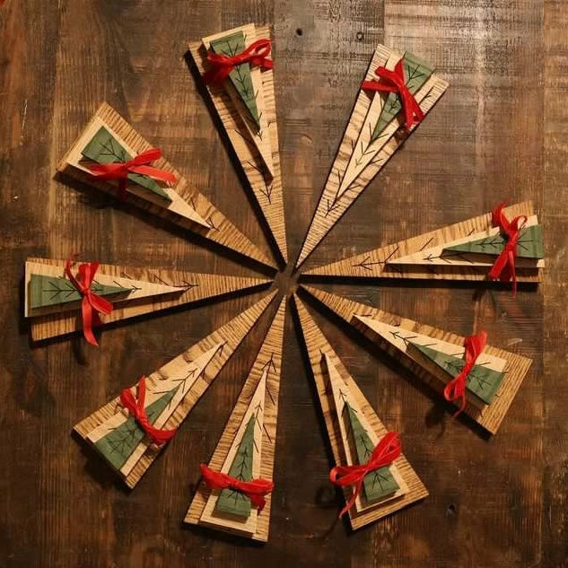 3 Wooden Trees: Gift Set