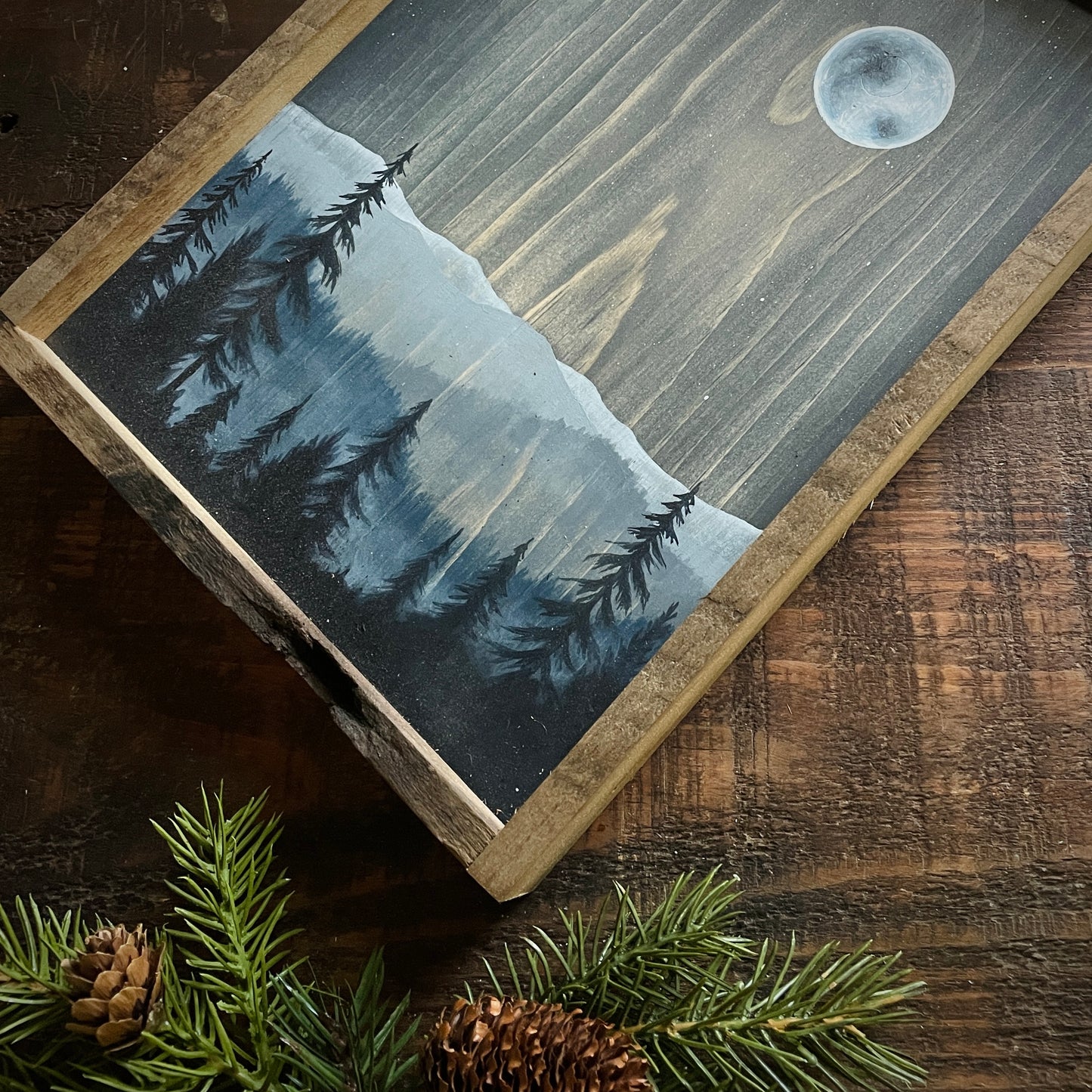 "Blue Moon" 8x10" Full Moon Framed Print (Customizable)