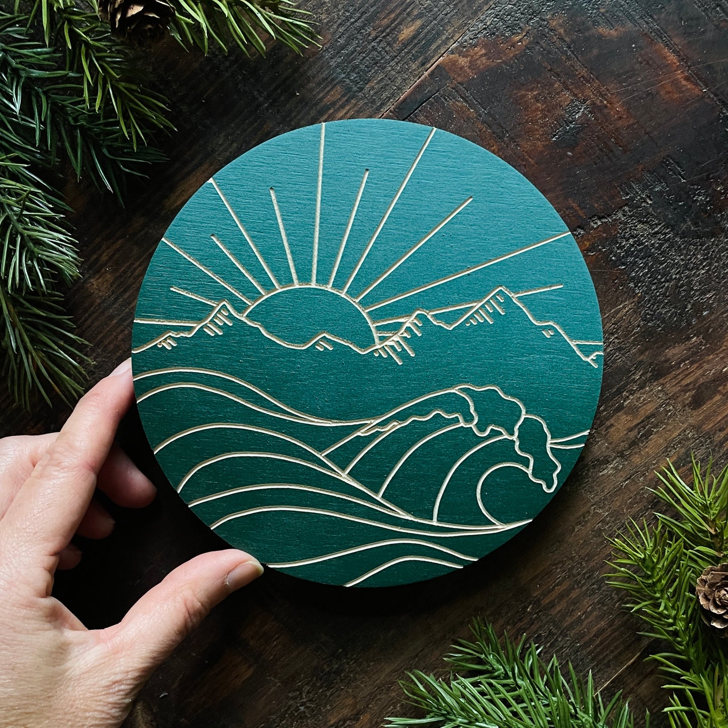 "Give Me Both" Engraved Ombre Wall Art