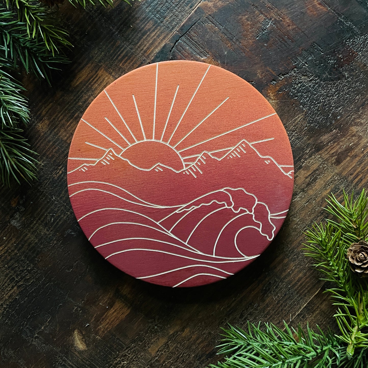 "Give Me Both" Engraved Ombre Wall Art