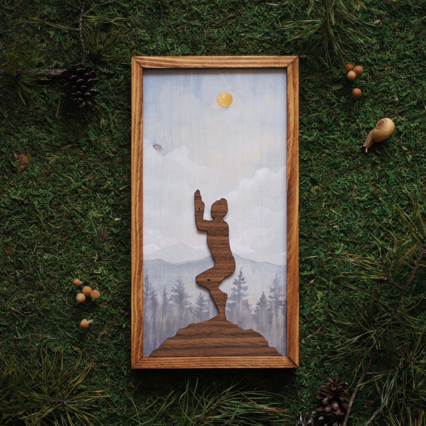 "Eagle Pose" 6x12" Yoga Framed Print