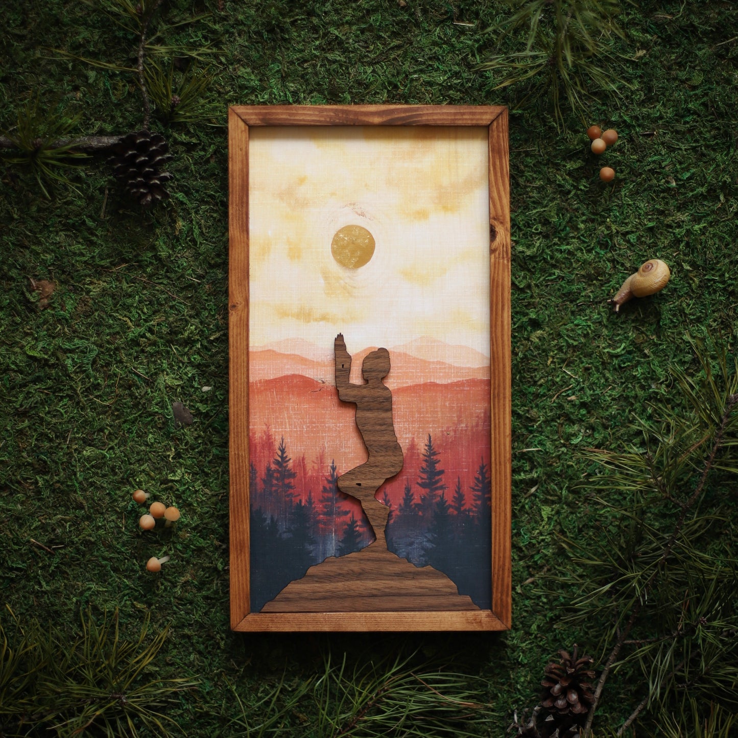 "Eagle Pose" 6x12" Yoga Framed Print