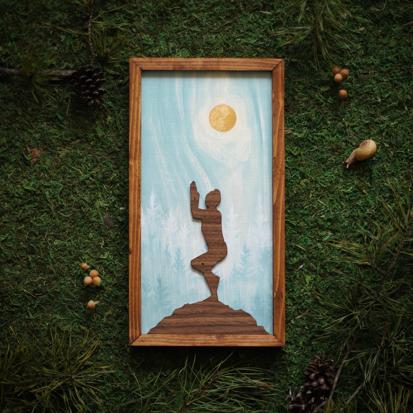 "Eagle Pose" 6x12" Yoga Framed Print