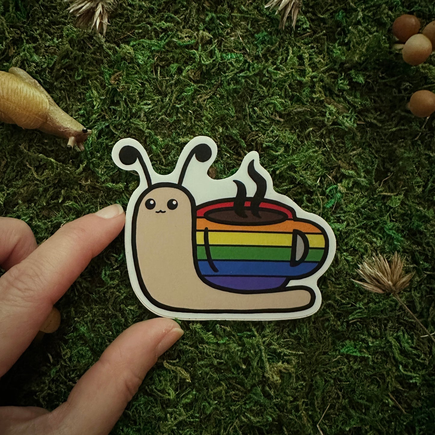 "Rainbow Snail" 3" Sticker