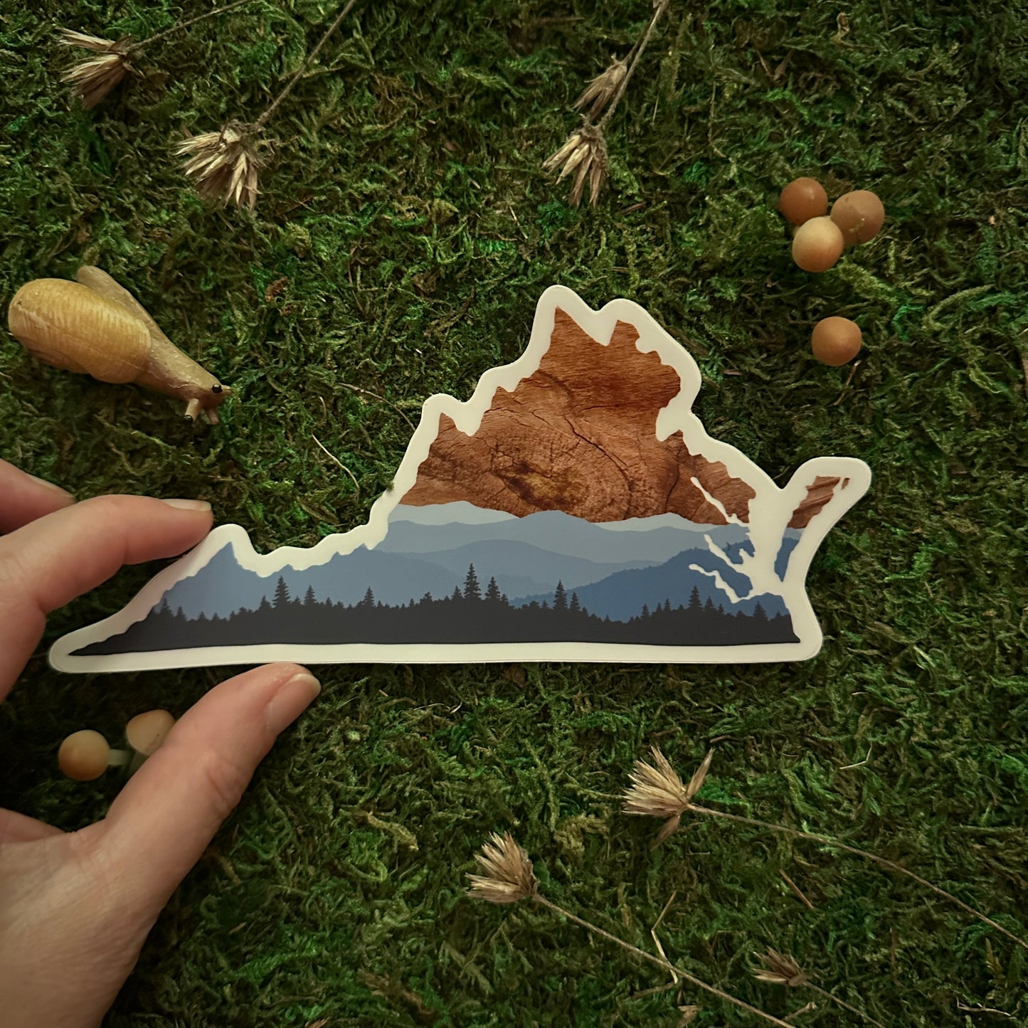 Large "Blue Ridge Beauty" 6" Virginia Sticker