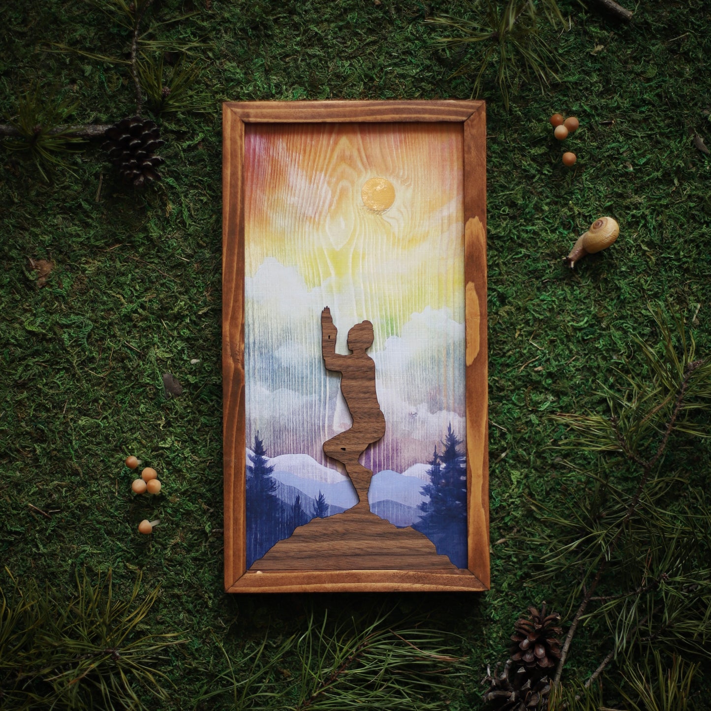 "Eagle Pose" 6x12" Yoga Framed Print