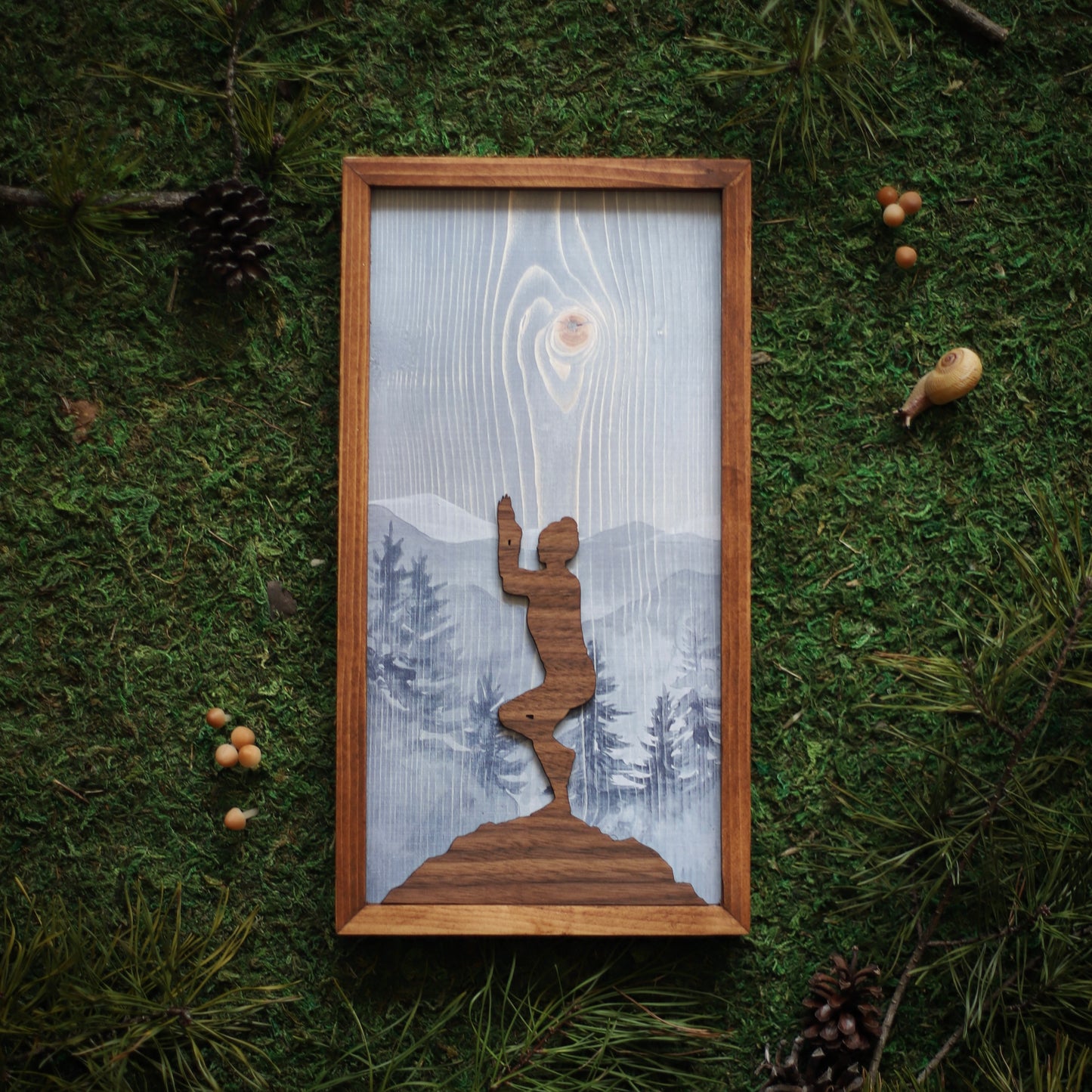 "Eagle Pose" 6x12" Yoga Framed Print