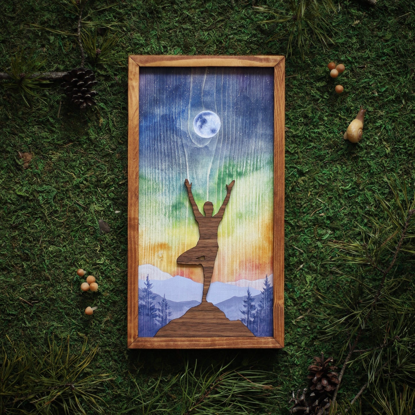 "Moonlit Spectrum" 6x12" Framed Print
