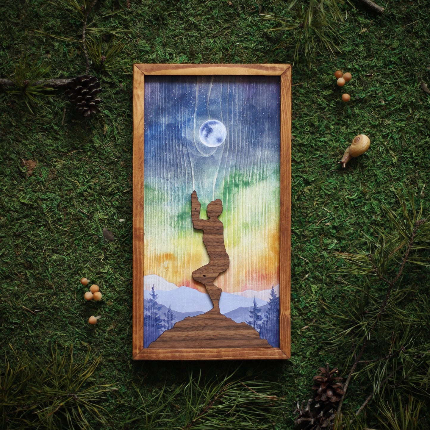 "Eagle Pose" 6x12" Yoga Framed Print