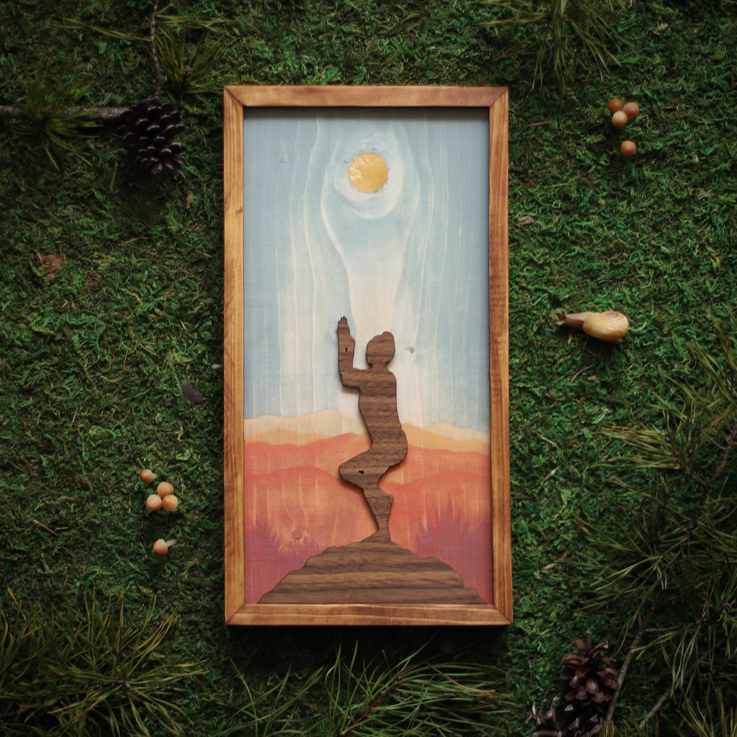 "Eagle Pose" 6x12" Yoga Framed Print