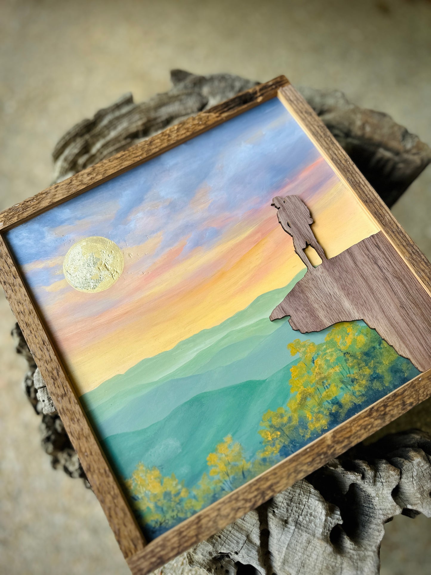 “McAfee Knob Sunrise” 12” Framed Fine Art Print