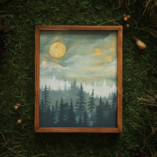 "Evergreen Mist" 8x10" Framed Print (Customizable)