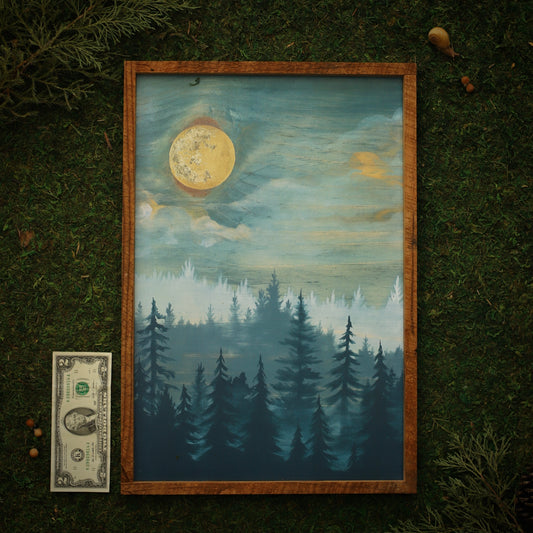 “Evergreen Mist" 12x18" Fir Tree Framed Print