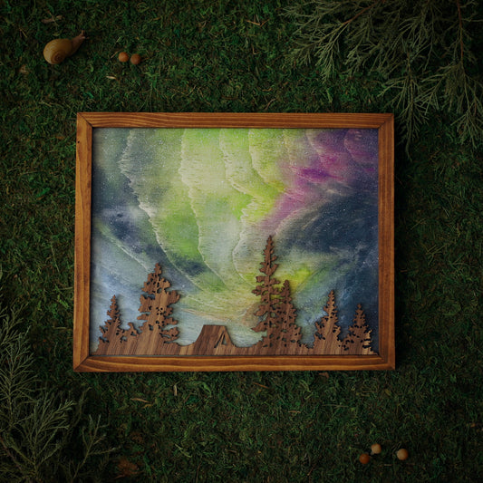 “Arctic Reverie” Northern Lights Framed Print
