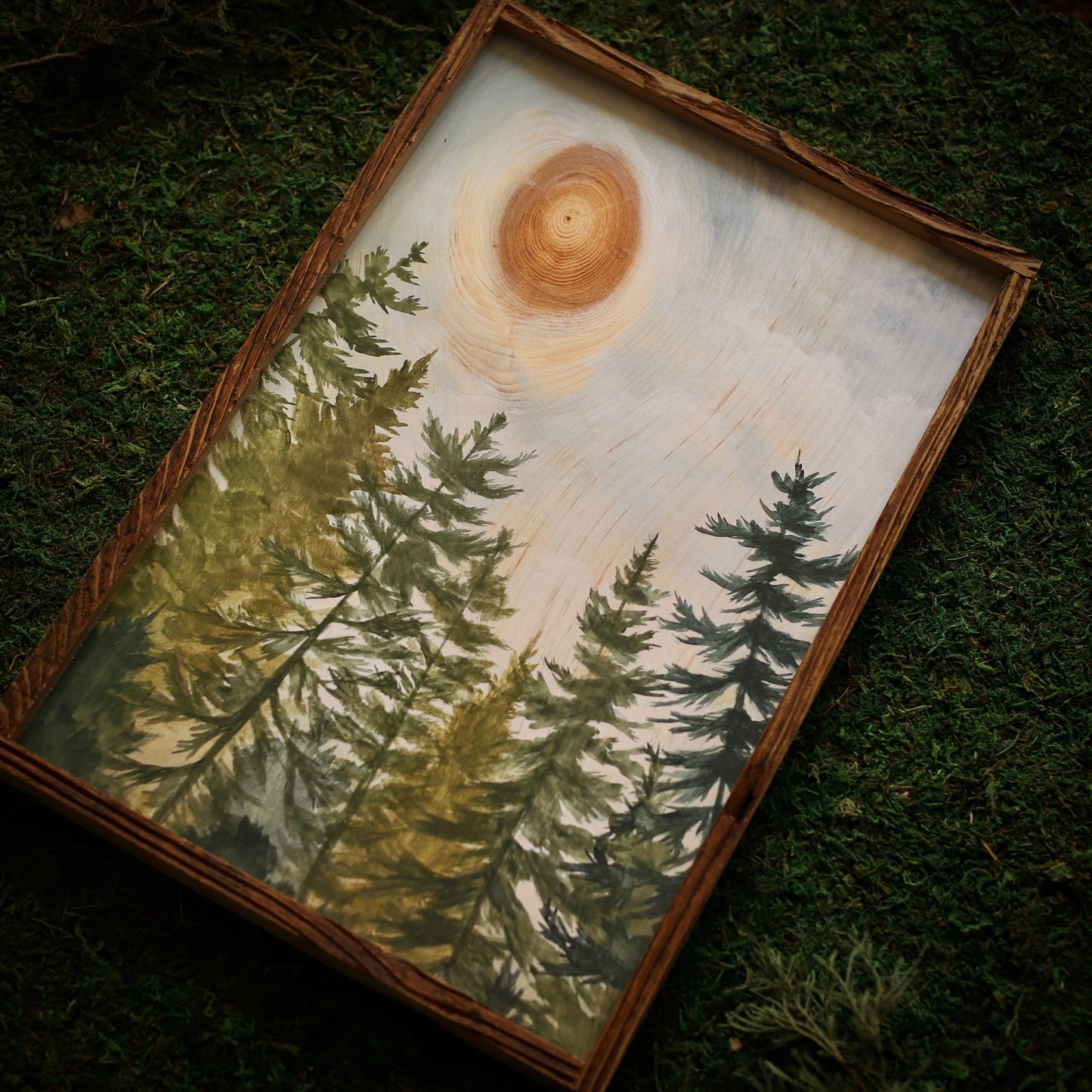 “Refuge" 12x18" Forest Framed Print