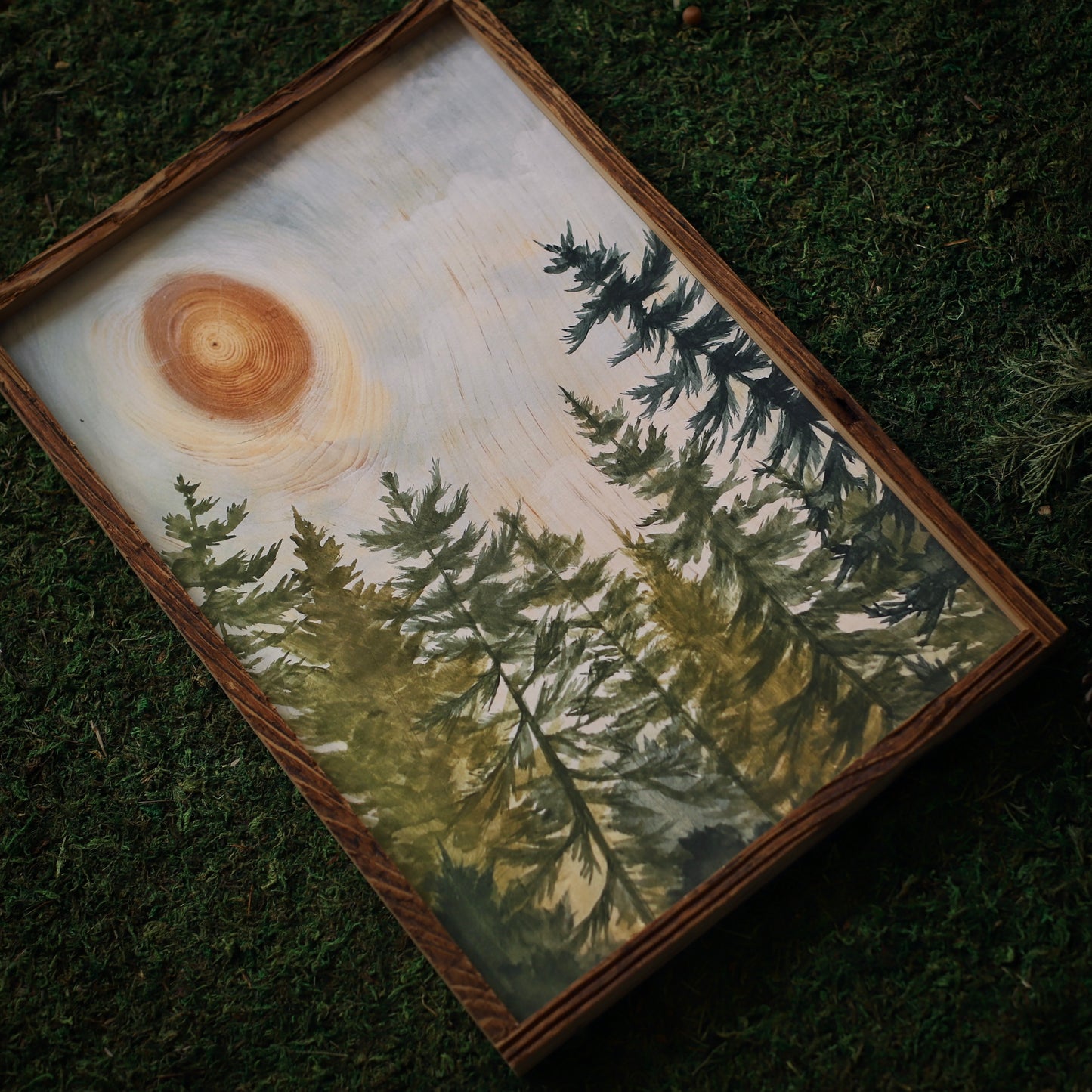“Refuge" 12x18" Forest Framed Print