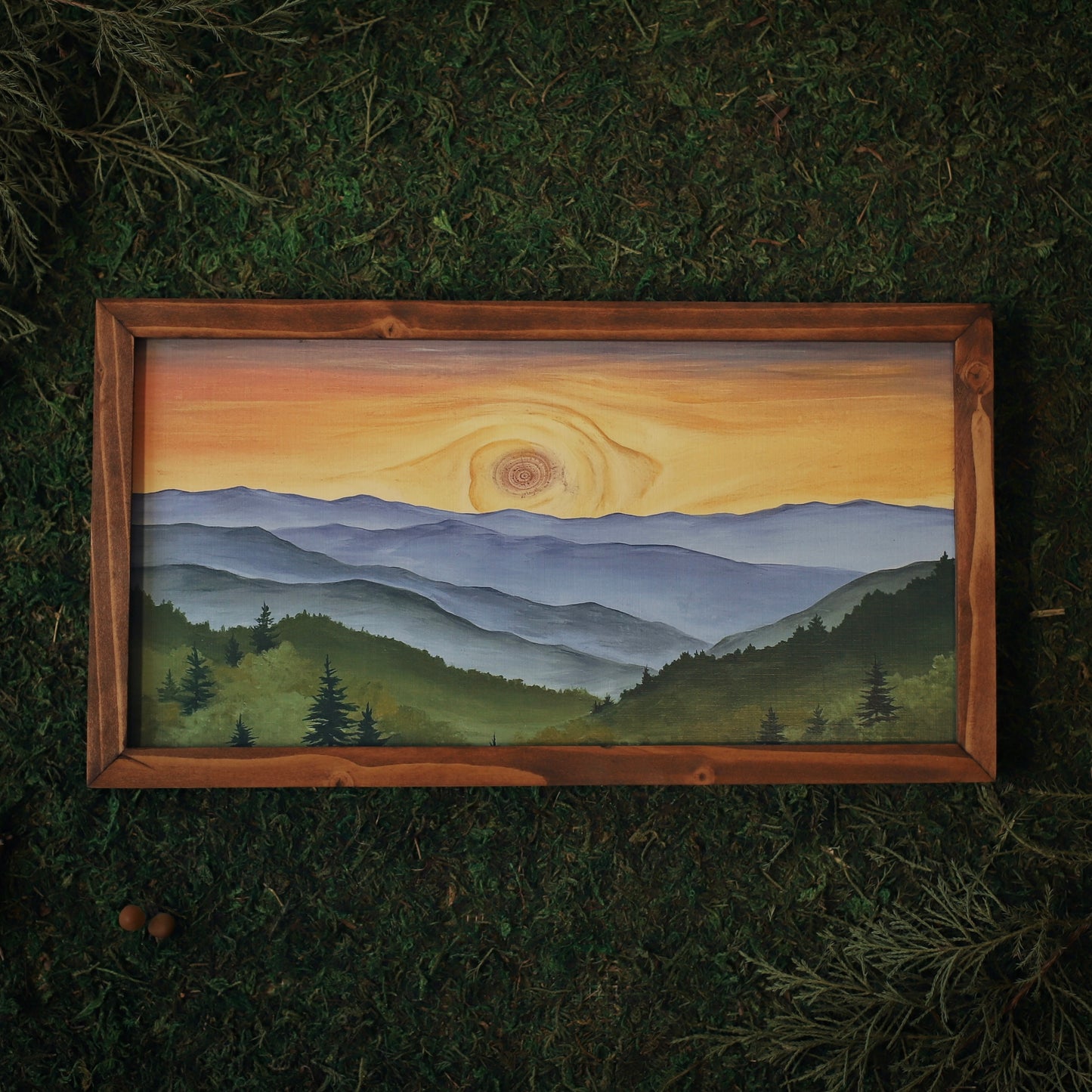 “Highlands Dusk" Mountain Framed Print