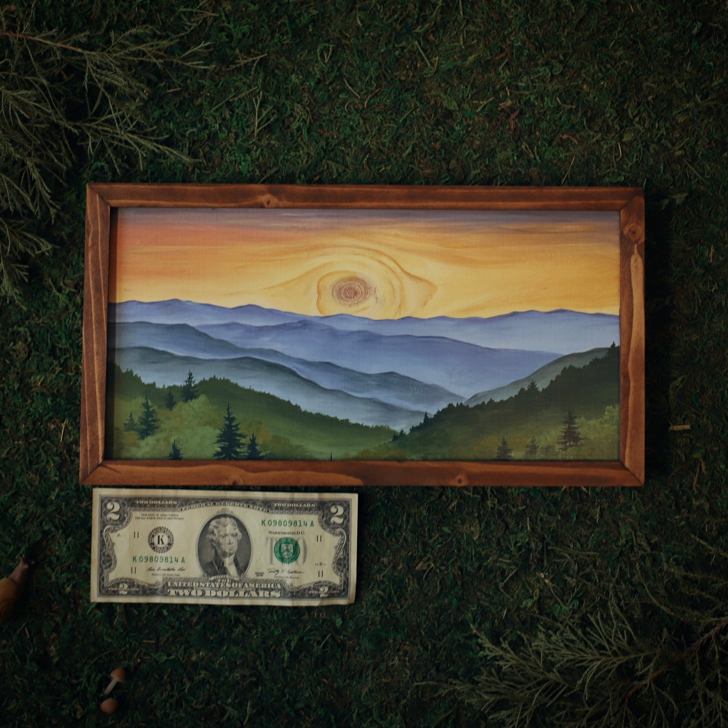 “Highlands Dusk" Mountain Framed Print