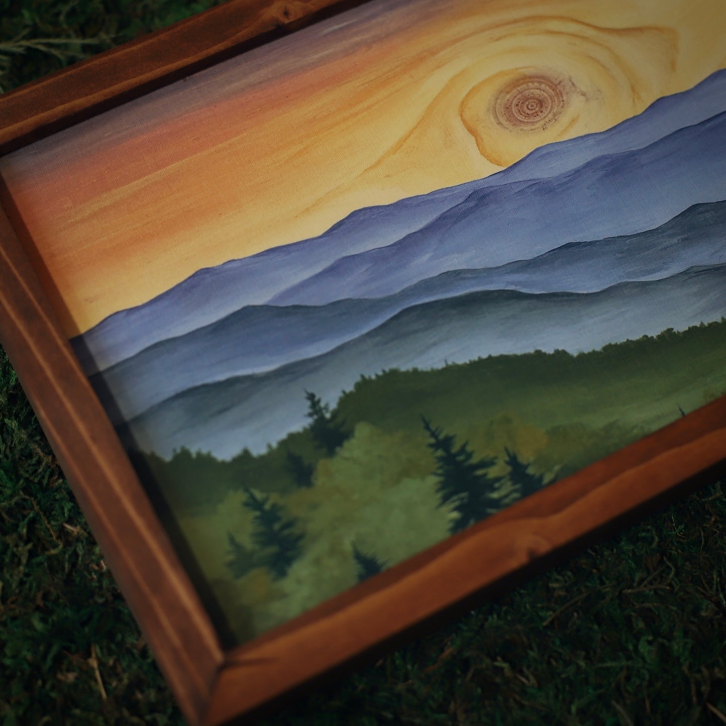 “Highlands Dusk" Mountain Framed Print
