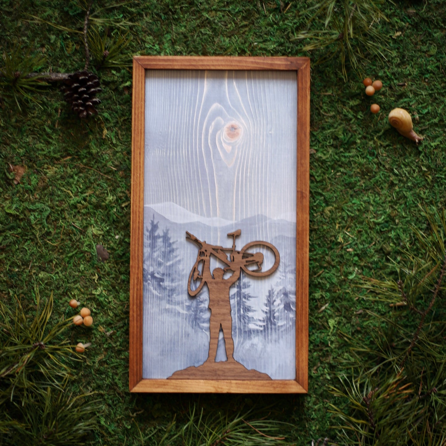 "Cyclist" 6x12" Outdoor Sports Framed Print