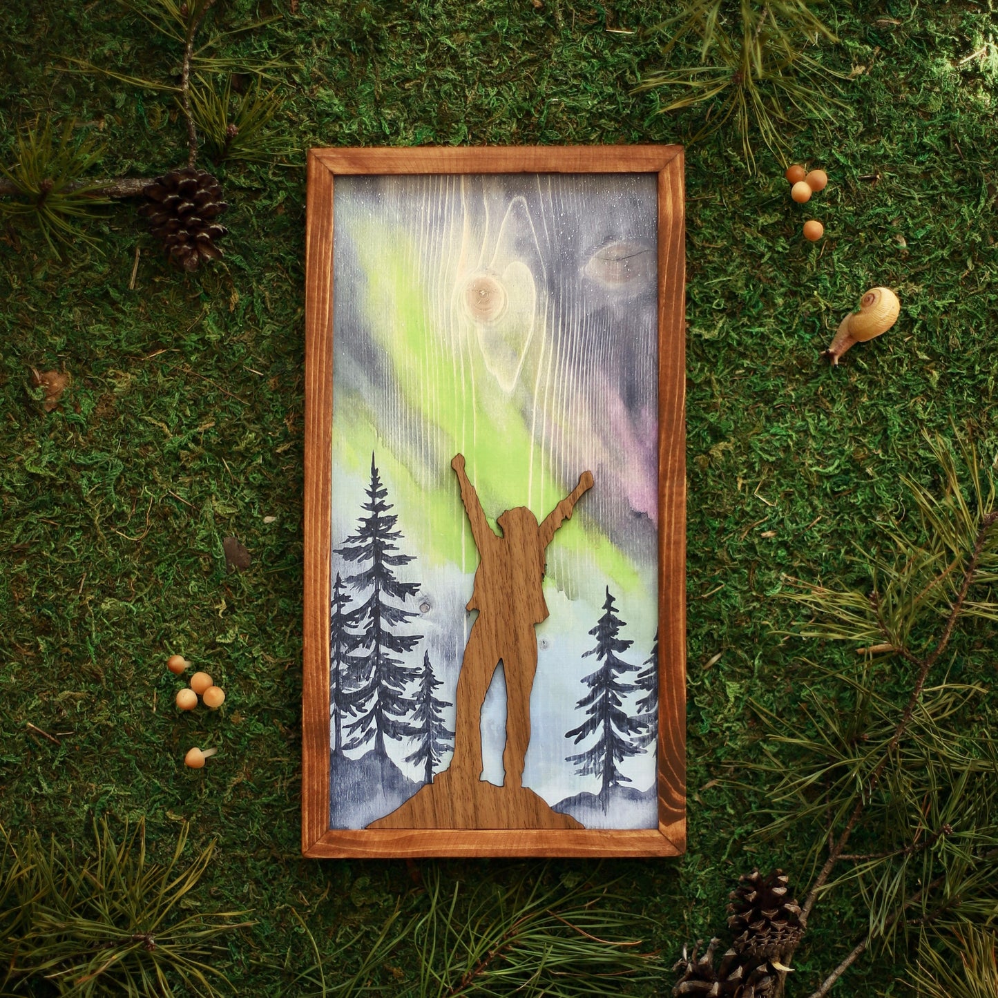 Easify TEMP"Aurora's Embrace" 6x12" Framed Print (Customizable)