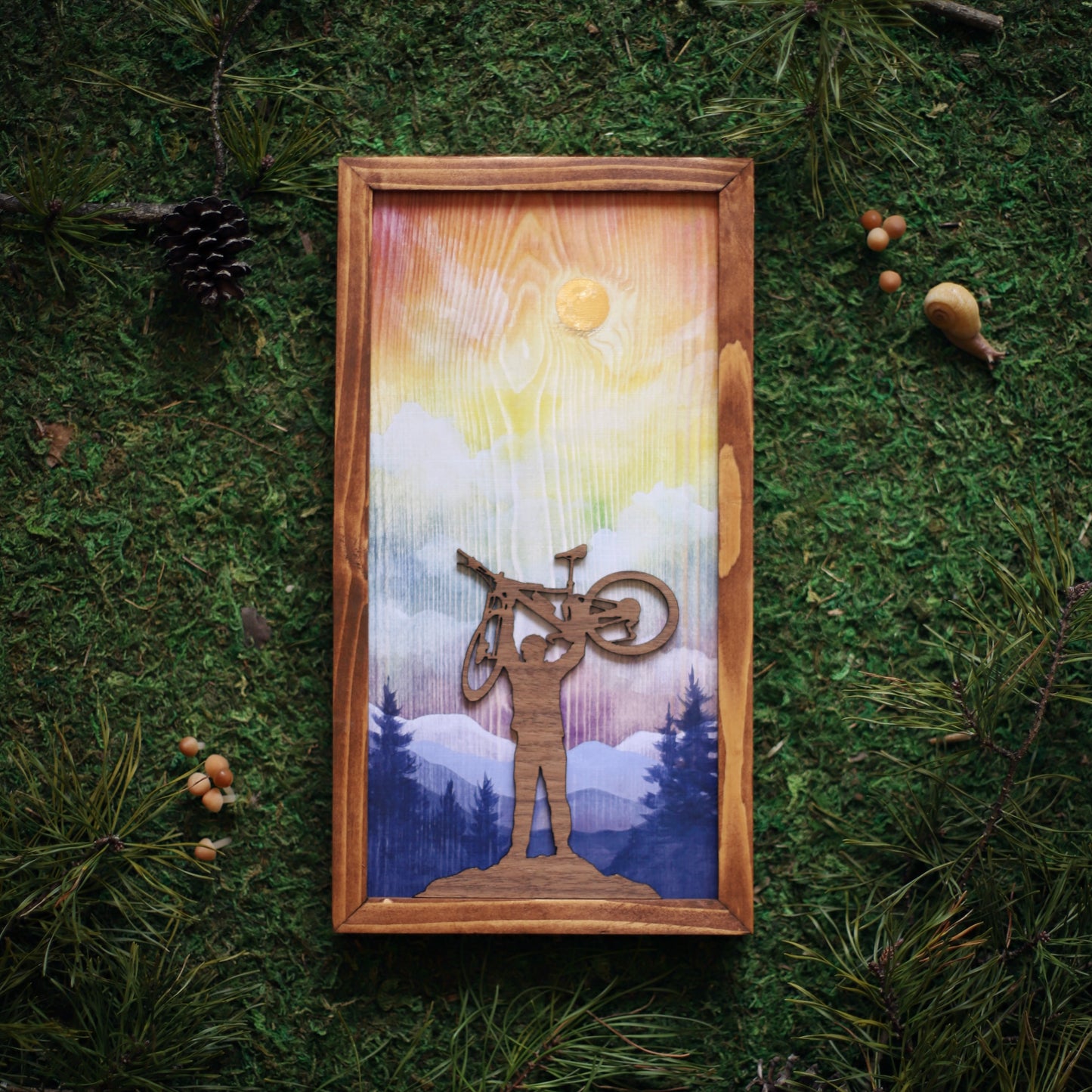 "Cyclist" 6x12" Outdoor Sports Framed Print
