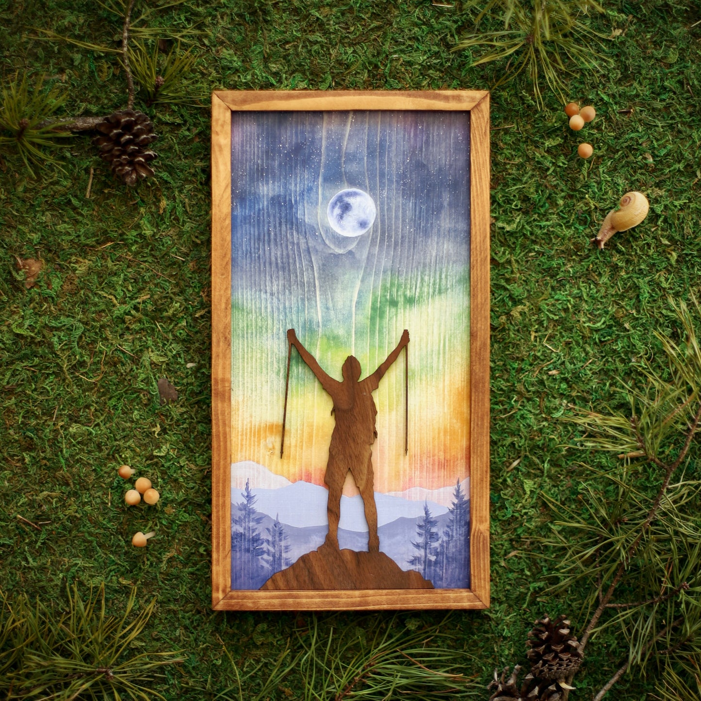 "Moonlit Spectrum" 6x12" Framed Print