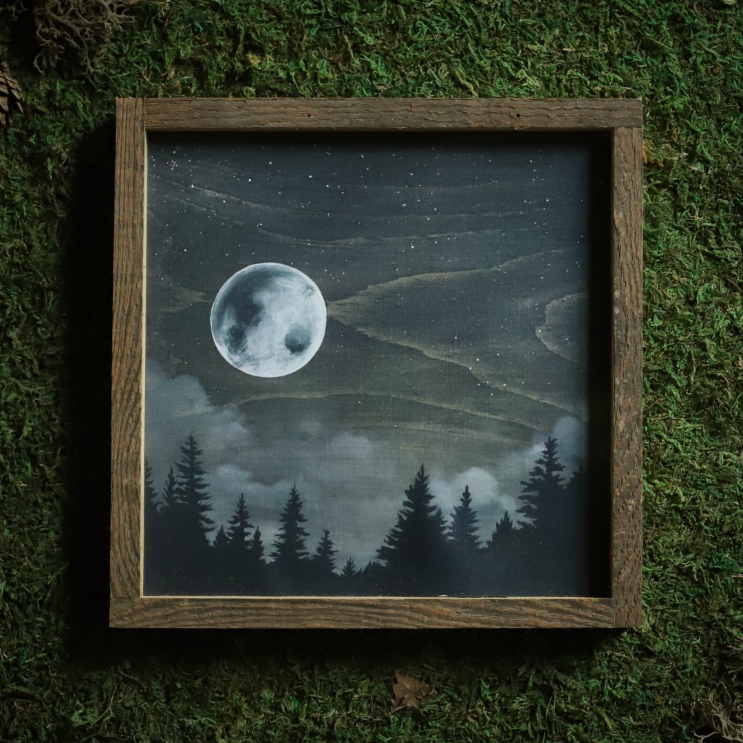 "Wolf Moon" Seconds – 12" x 12"