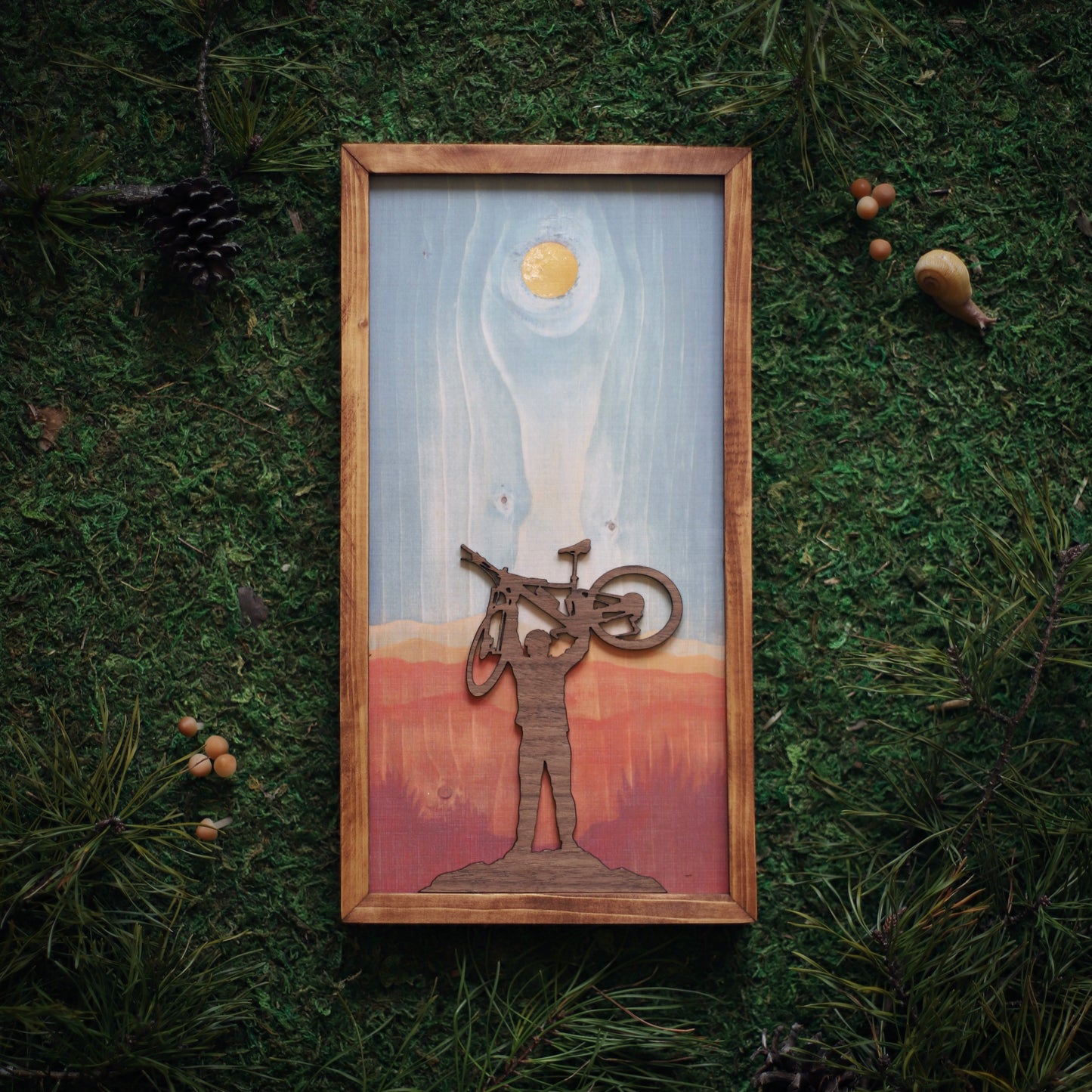 "Cyclist" 6x12" Outdoor Sports Framed Print