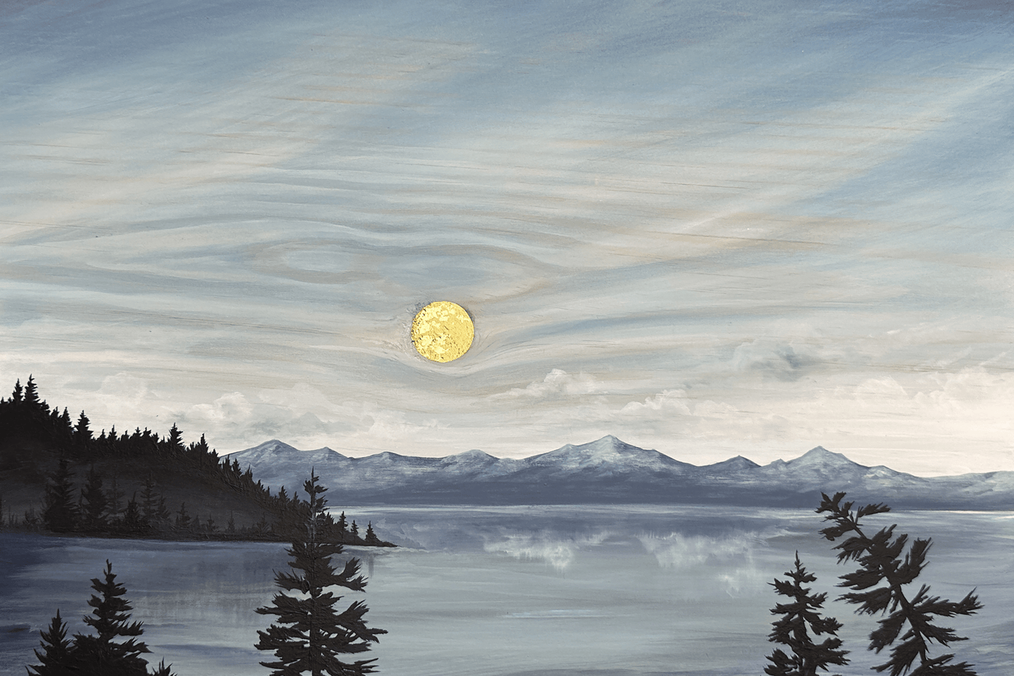 "Tranquil Tahoe" 12x18" Mountain Lake Framed Print - Havyn