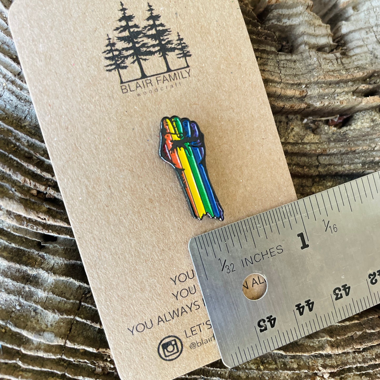 Rainbow Fist Solidarity Pride Pin