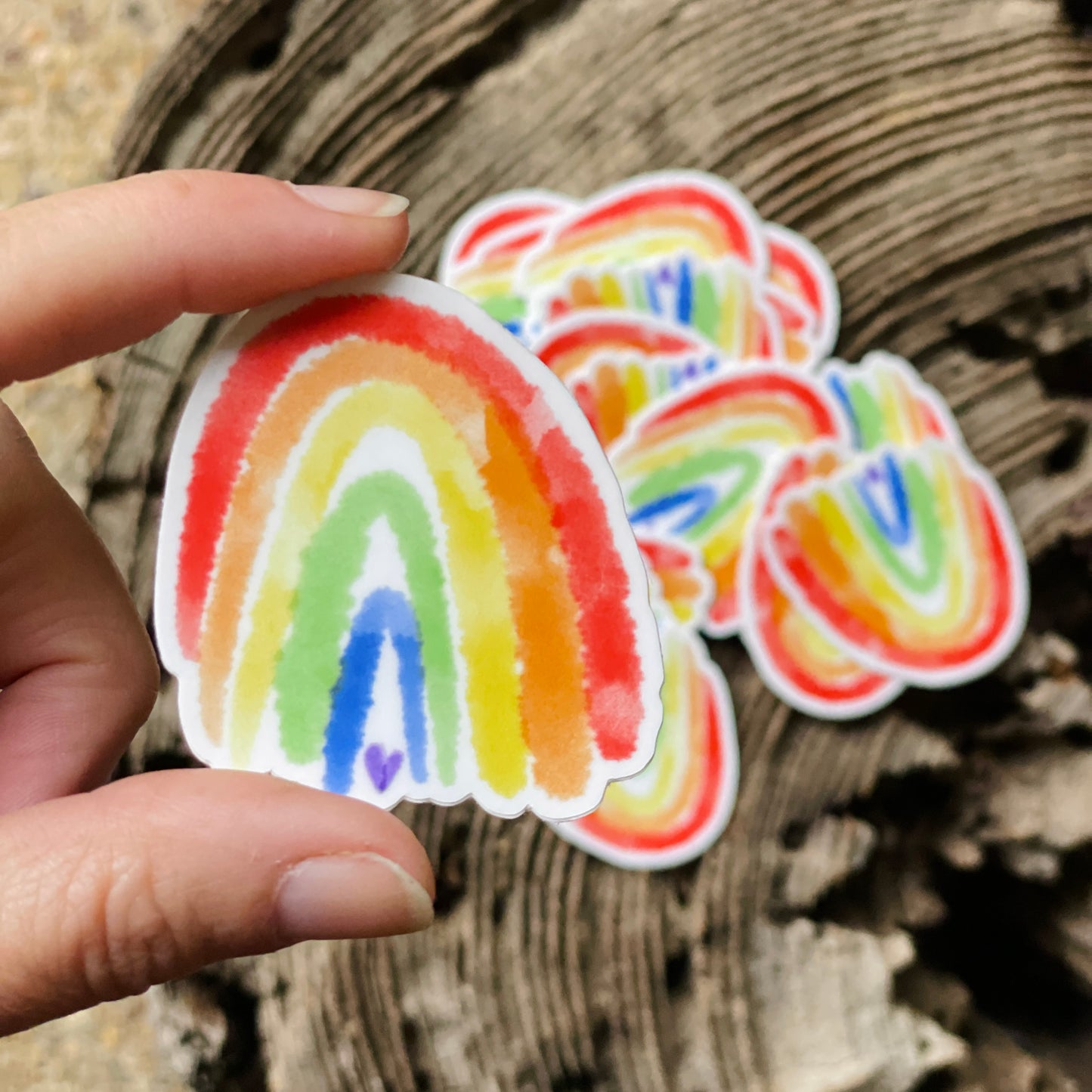 Watercolor Rainbow Sticker