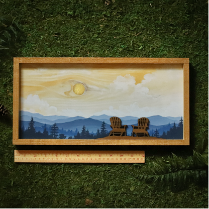 "Golden Sky" Mixed Media Wood Art
