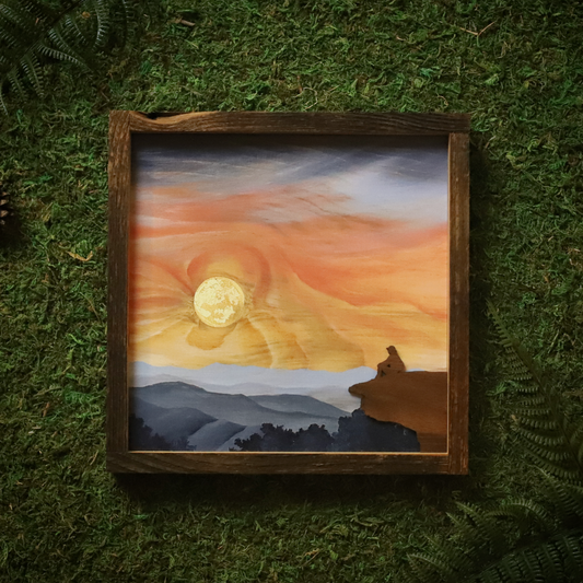 "New River Valley Blues" McAfee Knob Framed Art 8"x8"