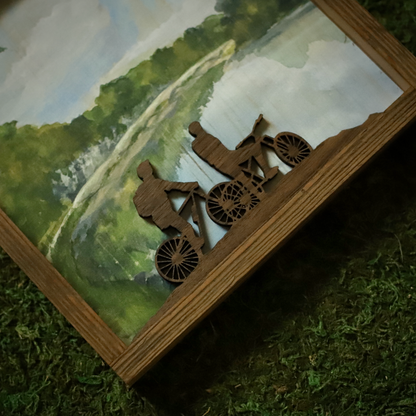 "C&O Canal Trail" Mixed Media Wood Art