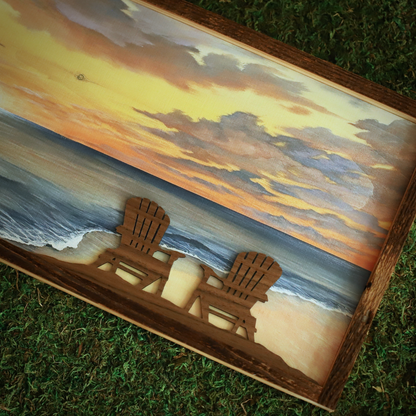 "Sea of Solace" Mixed Media Wood Art