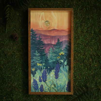 "Acadia Summer" Mixed Media Wood Art