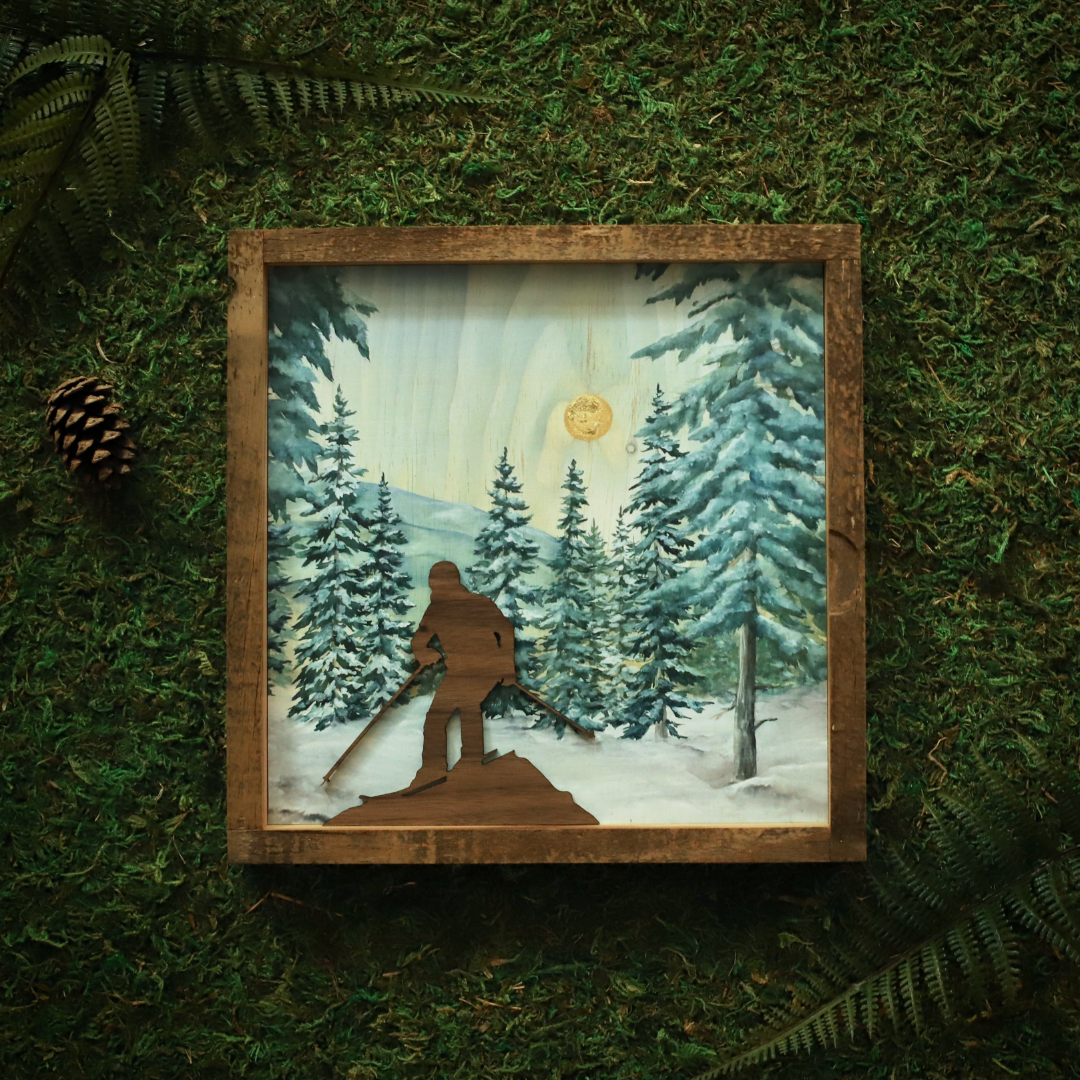 “Powder Day" 8x8" Customizable Print