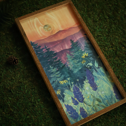 "Acadia Summer" Mixed Media Wood Art