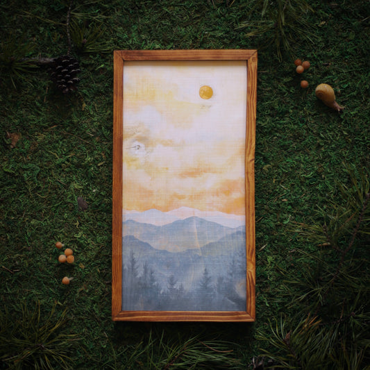 "Blue Ridge Sunrise" 6x12" Framed Print (Customizable)