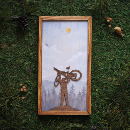 "Cyclist" 6x12" Outdoor Sports Framed Print