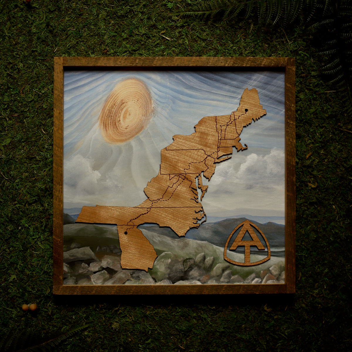 "Mt. Katahdin" Appalachian Trail Framed Print