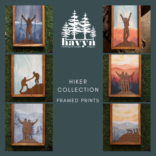 Framed Prints: Hiker Collection