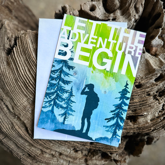 "Let the Adventure Begin" Card